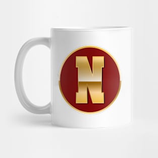 Gold letter N Mug